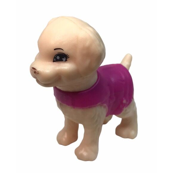 Barbie yellow lab puppy pet Miniature Dog Toy replacement tan pink coat Mini - Picture 3 of 8